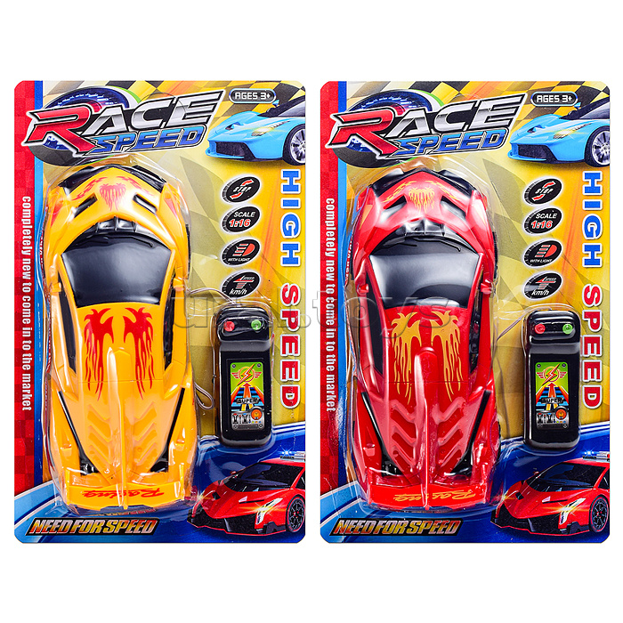 Машина " Формула-4" п/у, в коробке (красная, жёлтая)