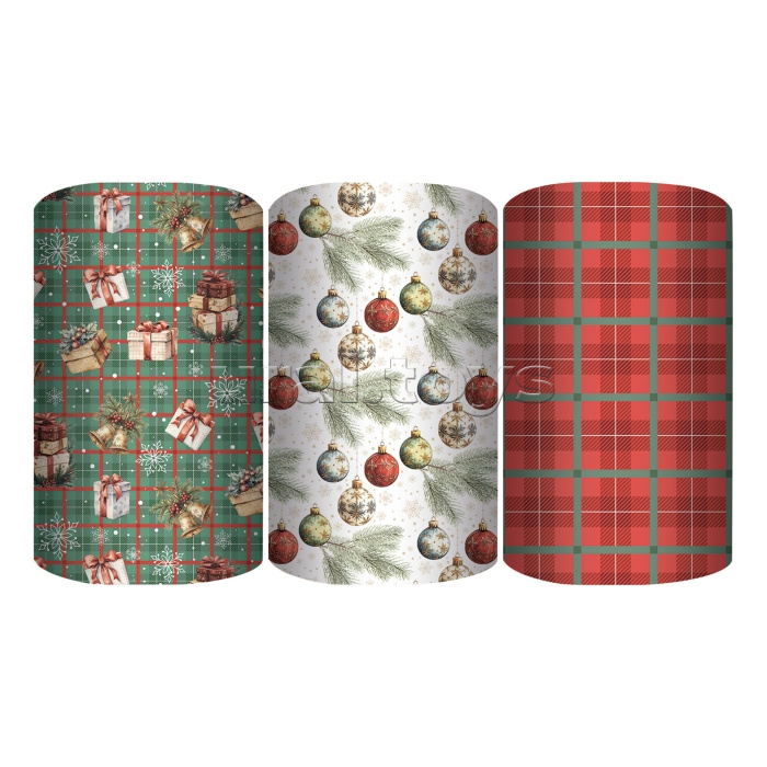 Упаковочная бумага НГ "Классика" в ассортименте, рулон в термоусадочной пленке, 70х100см.