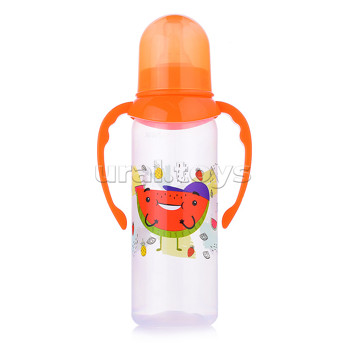 Бутылочка с соской, классика 250мл, ручки