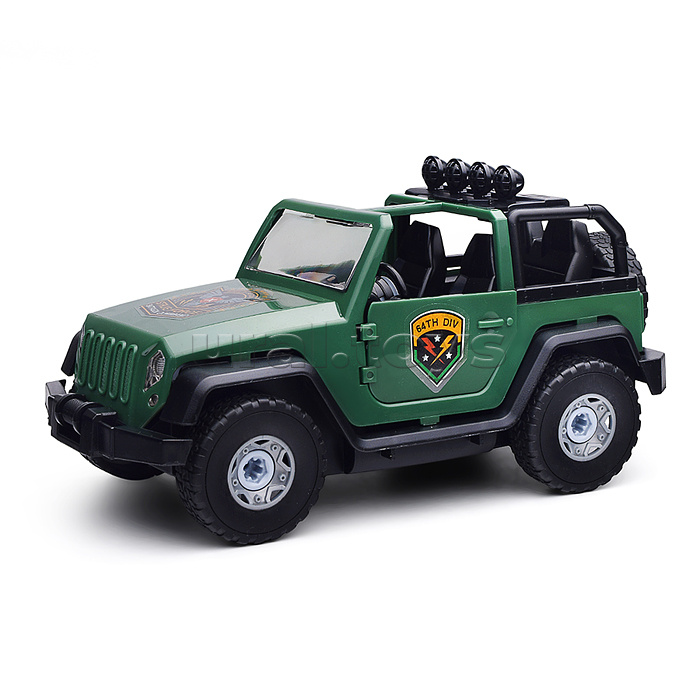 Конструктор "Сафари джип" с отверткой (свет,звук) в коробке