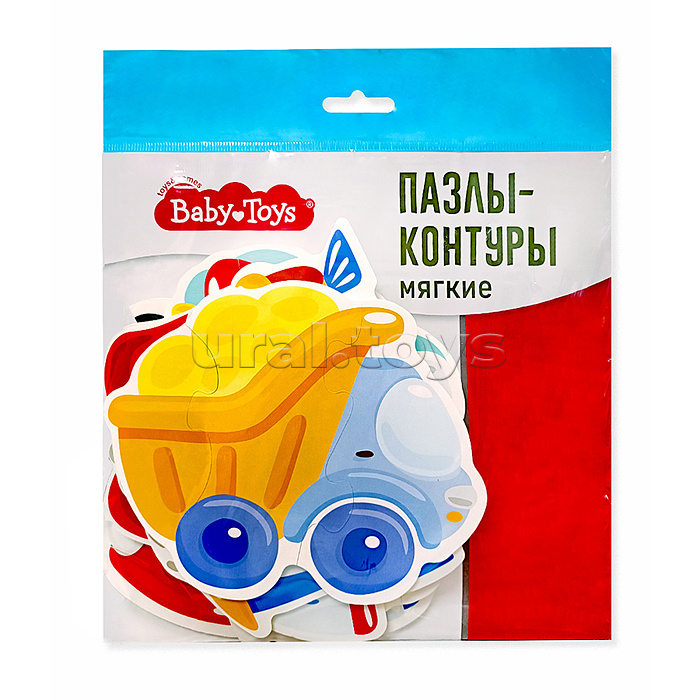 Пазлы-контуры мягкие "Транспорт" 6 штук Baby Toys