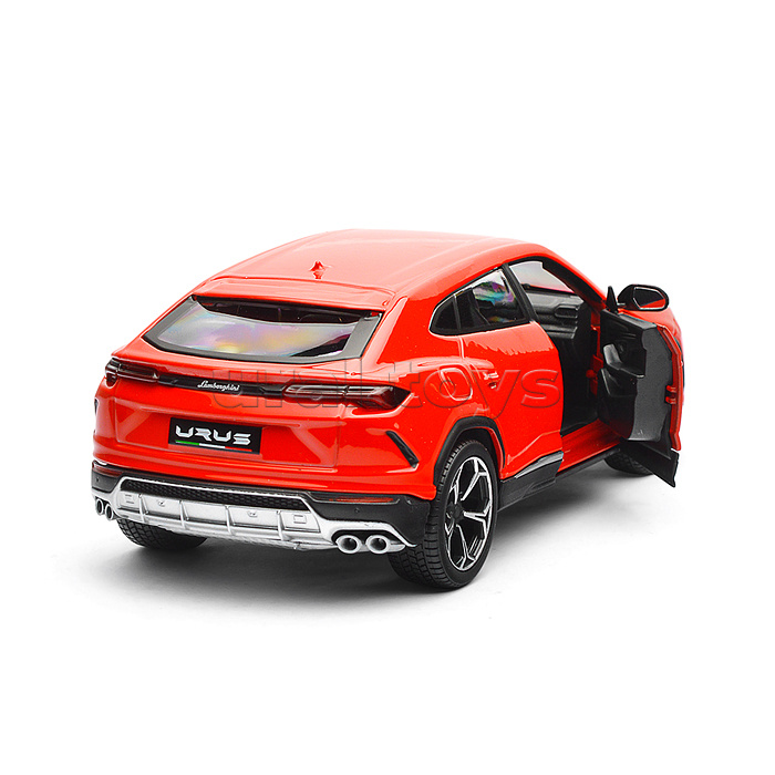 Машинка die-cast Lamborghini Urus, 1:25, красная, открывающиеся двери.