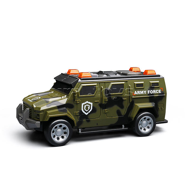 Машина "Армейский броневик" 1:32 (свет, звук) в коробке