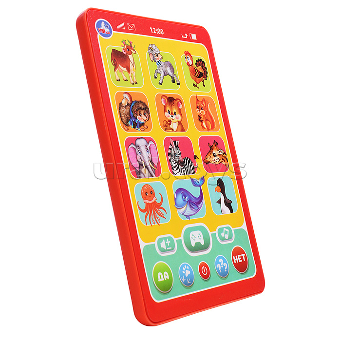 Обучающий мини-планшет 75+ мелодий, звуков и вопросов викторин на блистере