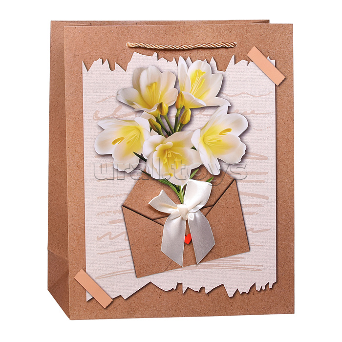 Пакет подарочный "Прекрасный букетик" 26*32*10см