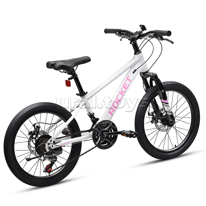 Велосипед 20" Rocket MP-200, цвет белый/розовый, размер 11"