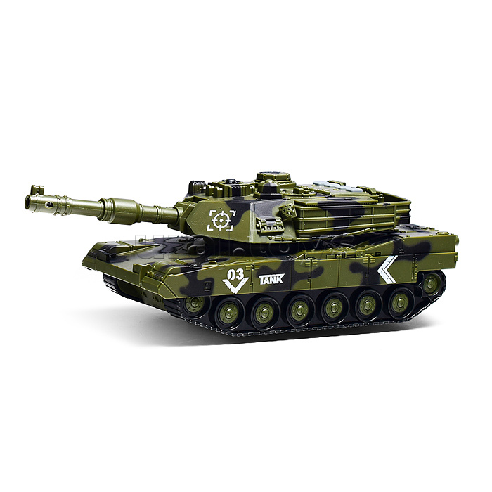Танк "Боевой" 1:16 (свет, звук) в коробке