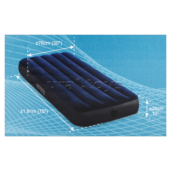 Матрас надувной Classic Downy Fiber-Tech, 76 x 191 x 25 см, 64756 INTEX Матрас надувной Classic Downy Fiber-Tech, 76 x 191 x 25 см, 64756 INTEX