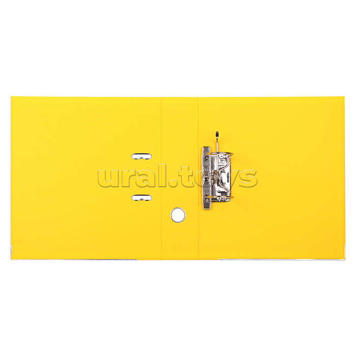 Папка с арочным механизмом A4 75 мм PP двусторонний разобранная, металлическая окантовка, запечатка форзаца, наварной карман с этикеткой, желтая Папка с арочным механизмом A4 75 мм PP двусторонний разобранная, металлическая окантовка, запечатка форзаца, наварной карман с этикеткой, желтая