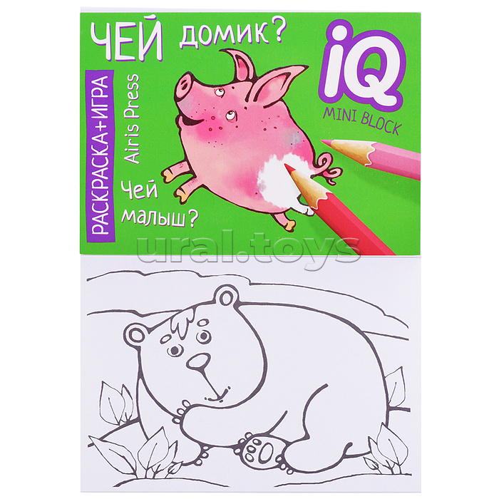 Раскраска-игра (мини). Развивающие игры. Чей домик?