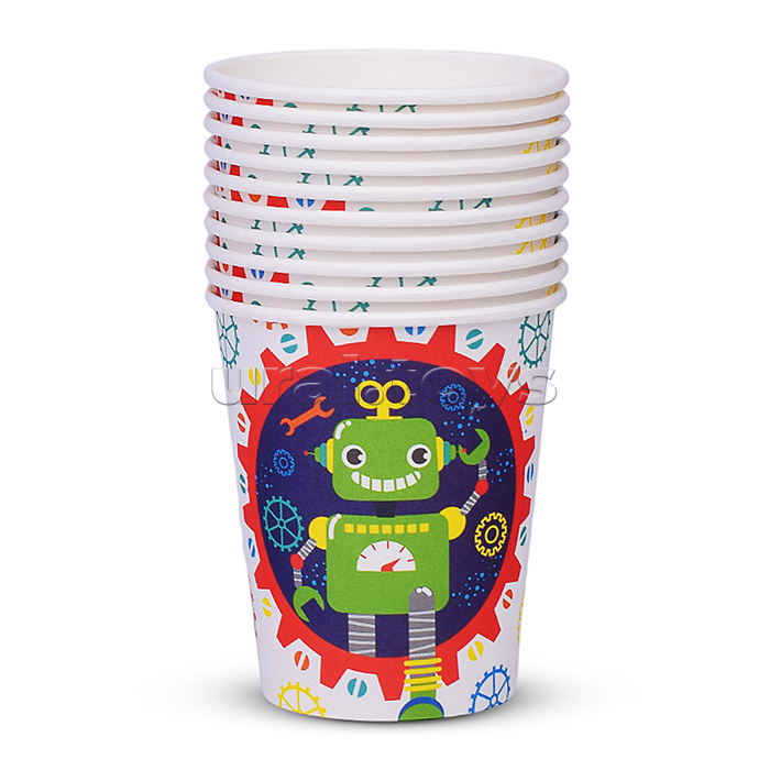 Набор посуды одноразовой "Робот" стаканы (10 шт)