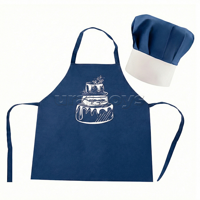 Набор "Кондитер" (100% хлопок) синий