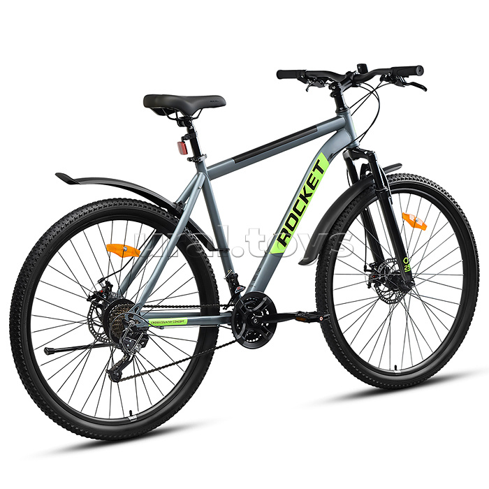 Велосипед 29" Rocket Crater 29, цвет серый/зеленый, размер 19"