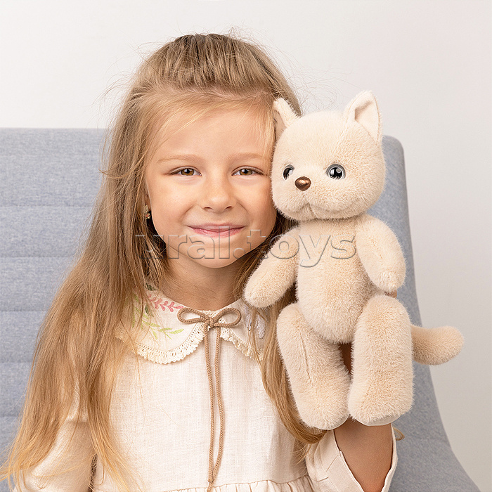 Котик Бежевый, 20 см, в коробке