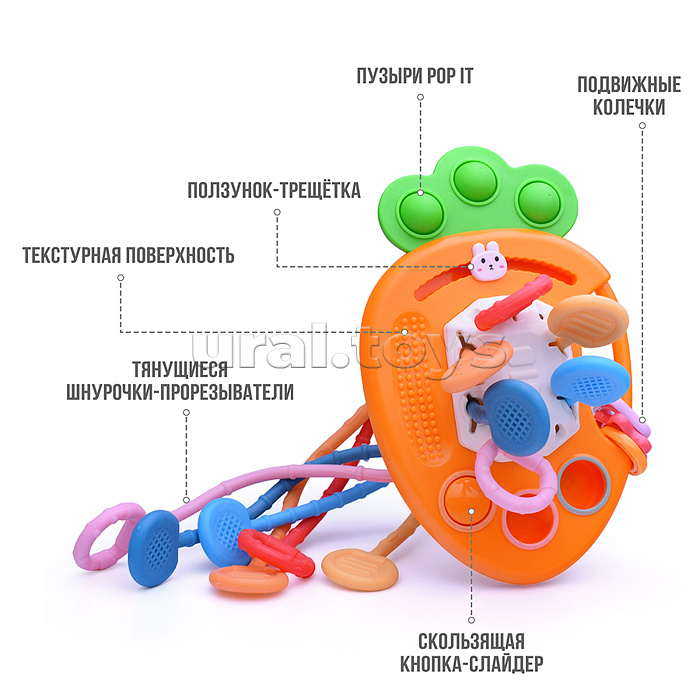 Игрушка развивающая "Fun radish drawstring" в коробке