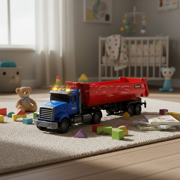 Машина "Самосвал" (свет, звук) в коробке