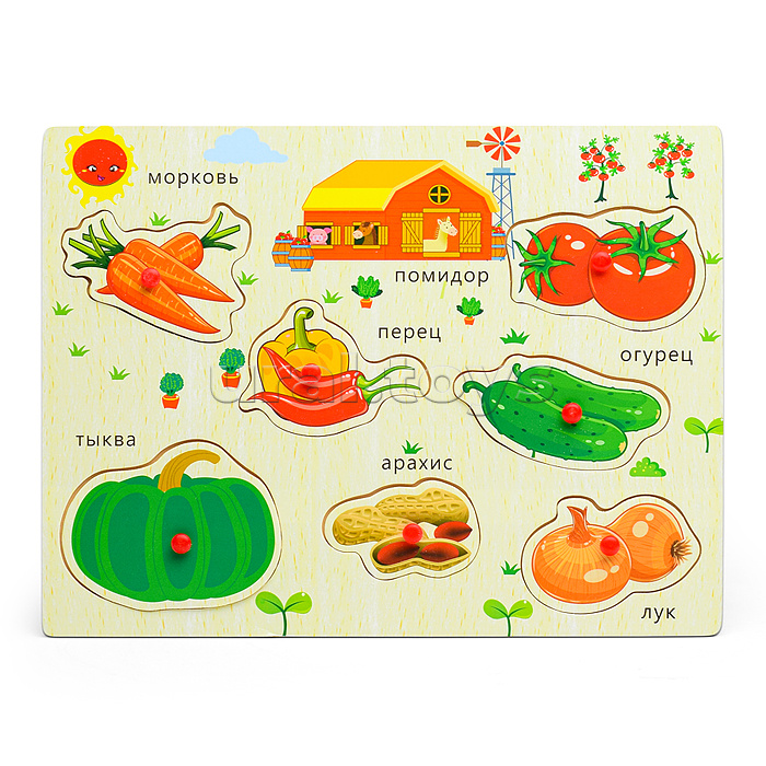 Пазл-вкладыш "Овощи"