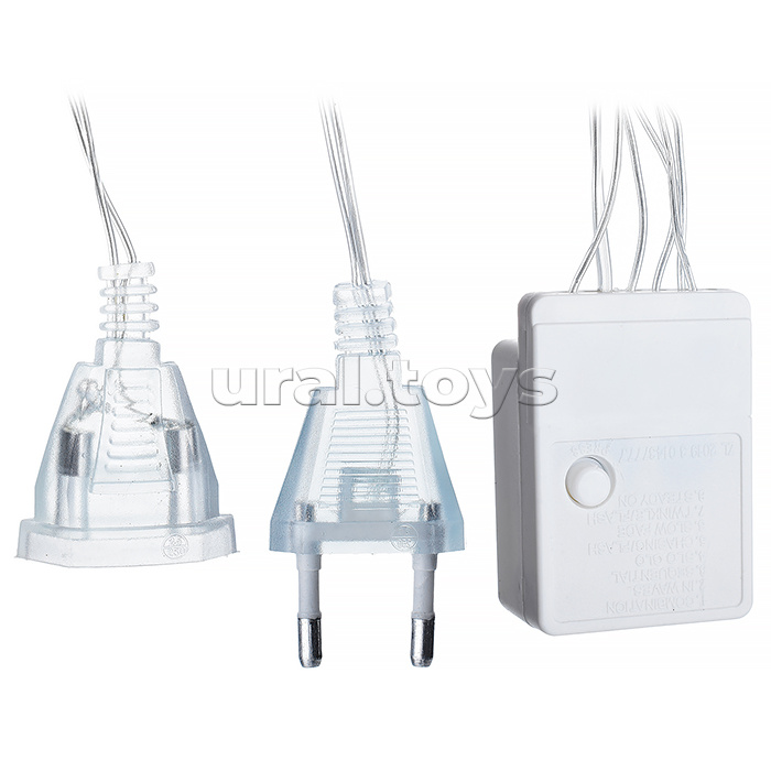 Электрогирлянда светодиодная Бахрома, 6*0,7м, 192 лампы, цветная