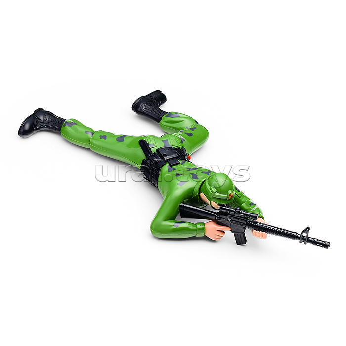 Солдат "Разведка" на батарейках, на листе