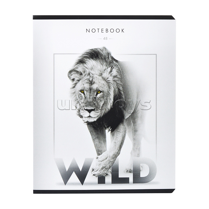 Тетрадь 48л. клетка А5 "Дикий зверь" скрепка