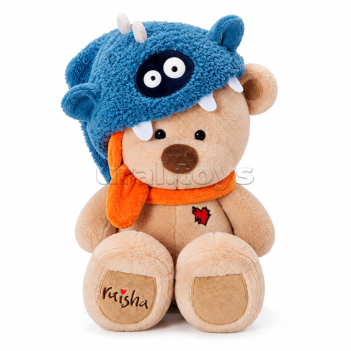 Медведь Misha в шапке монстрике Кусь, 18см, в коробке