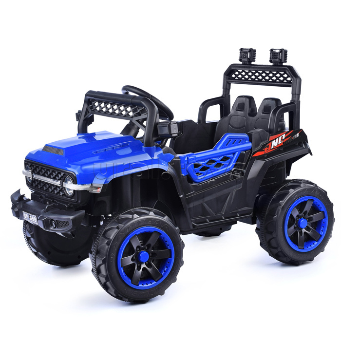 Электромобиль "Автокросс" на аккумуляторе, с р/у управлением, в коробке (синий)