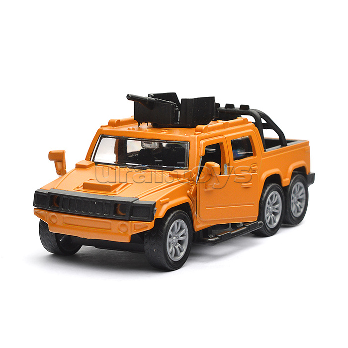 Оранжевая инерционная машинка Внедорожник die-cast,1:32, открывающиеся двери