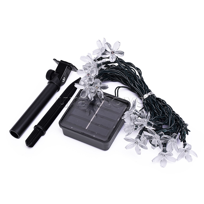 Электрогирлянда 3м, 20 ламп Цветочки, цветная