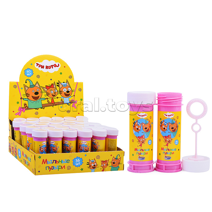 Мыльные пузыри "Три Кота" 60мл, 23*23*11см., дисп.