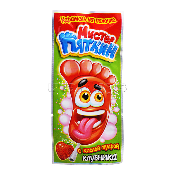 Карамель на палочке с кислой пудрой "Мистер Пяткин" ассорти 11гр*48шт