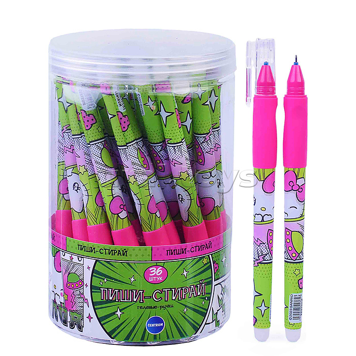 Ручка гелевая прорезиненная "Hello Kitty" со стираемыми чернилами с эргономичной резинкой