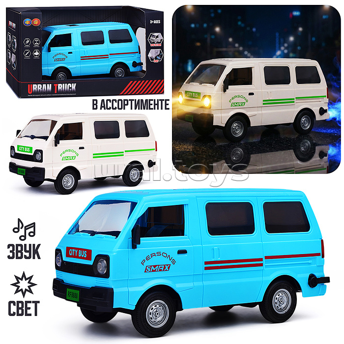 Машина "Микровэн" 1:16,  свет, звук, в коробке