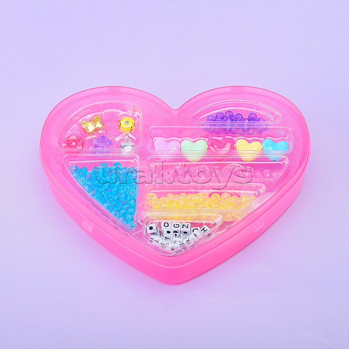 Набор создание украшений "Сердечко-радуга" в коробке