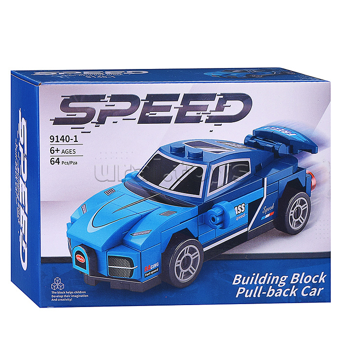 Конструктор "Супер машинка" (64 дет.) в коробке