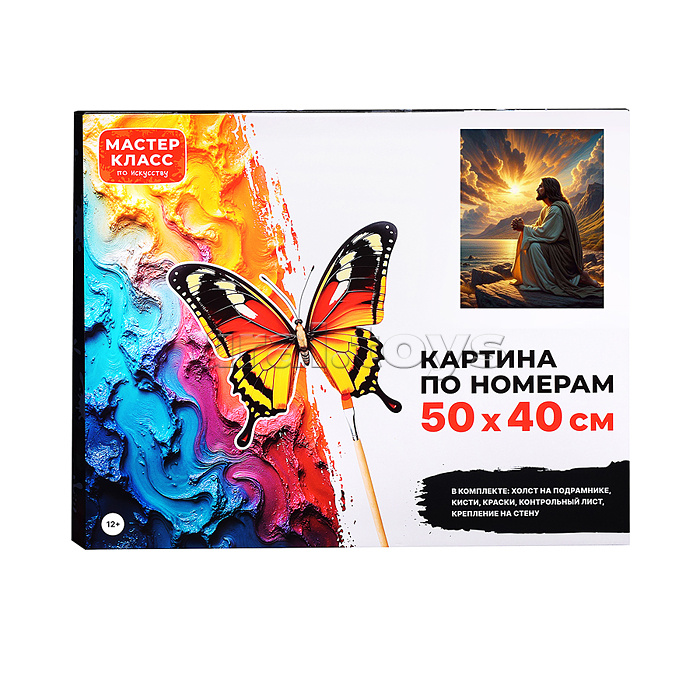 Набор для рисования "Картина по номерам 40*50 см. Иисус Христос"