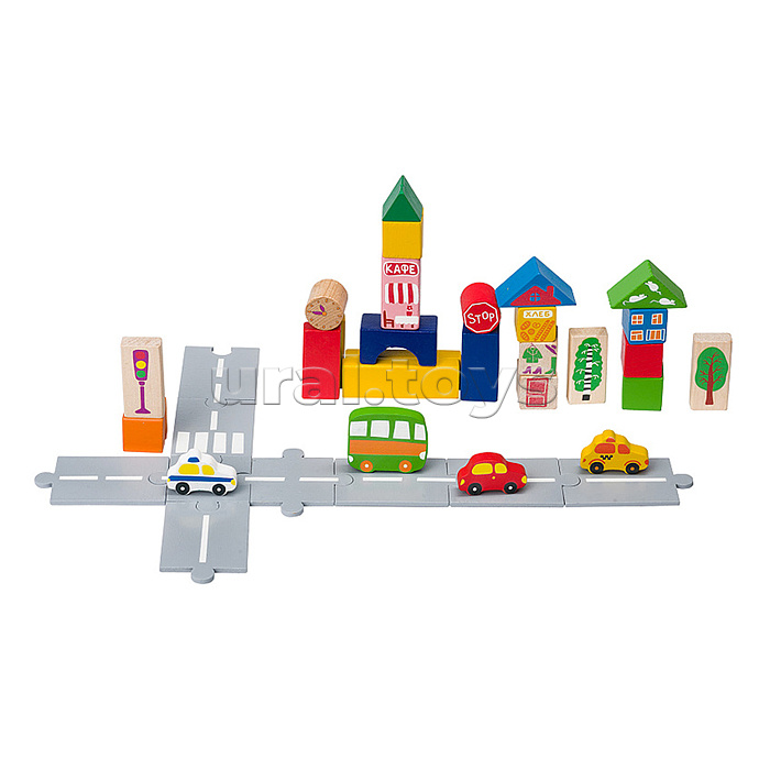 Развивающая игра "Радужный городок" (Деревянный конструктор) (Baby Step)