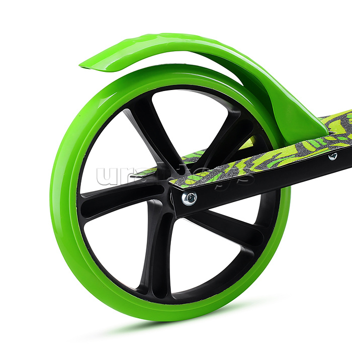 Самокат 2-х кол., зеленый, d 200 мм., PU, в коробке