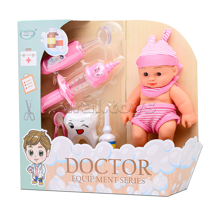 Набор доктора (Кукла+медицинский набор) в коробке