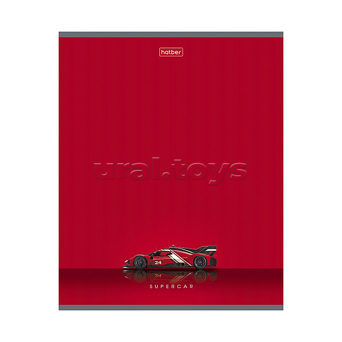 Тетрадь 48л. клетка "Гоночные авто" А5 на скобе