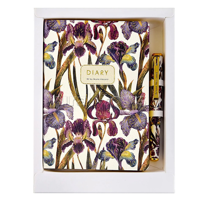 Набор подарочный "Flora. Ирисы" ежедневник А6+ и ручка