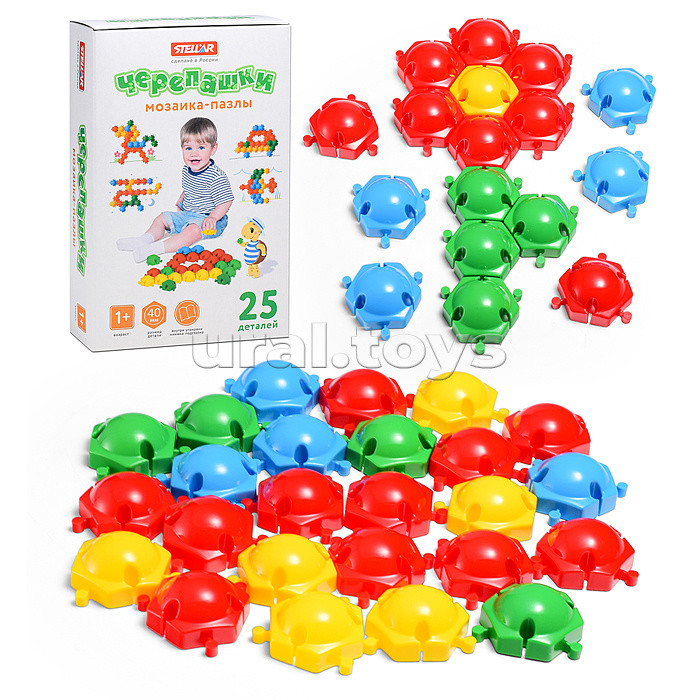 Мозаика пазлы Черепашки (40мм.25шт.)
