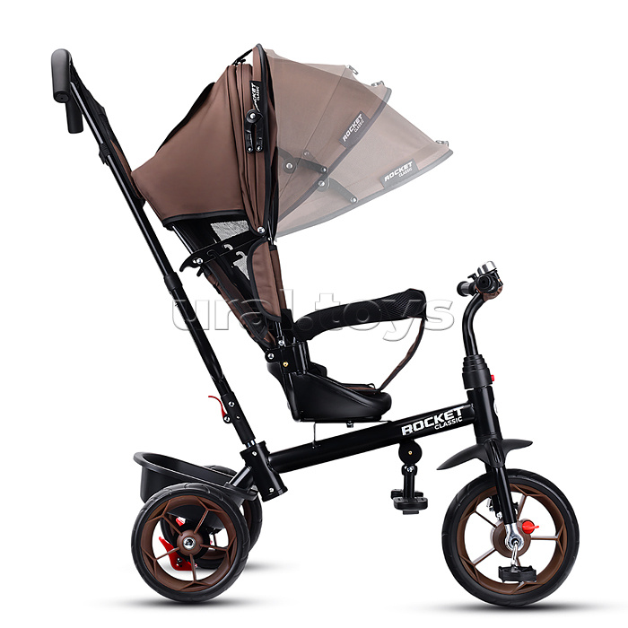 Велосипед трехколесный Rocket 136-BR, колеса EVA 10"/8", цвет коричневый