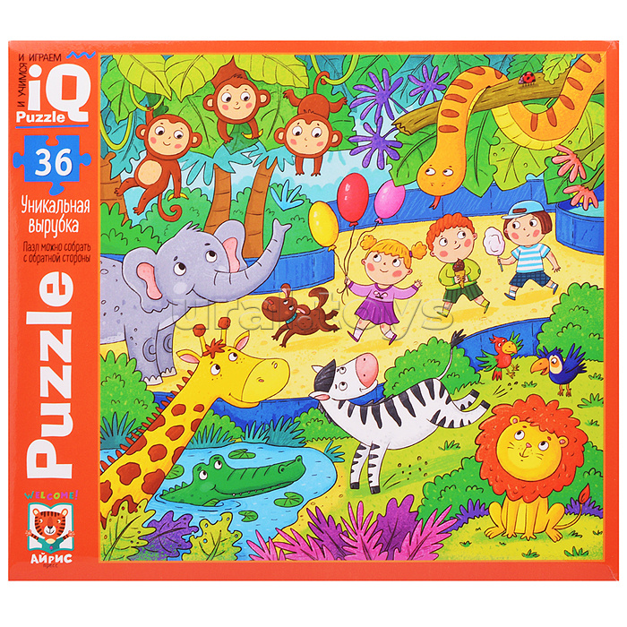 IQ Пазл 36 "Вот так зоопарк"