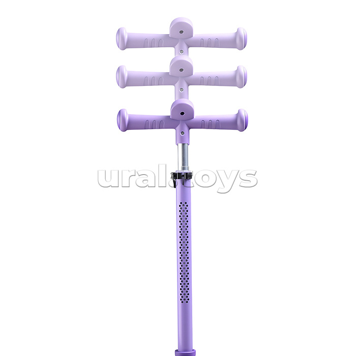 Самокат 3-х колесный ROCKET,колеса PU со светом, цвет фиолетовый