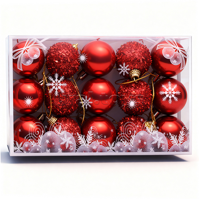 Набор новогодних украшений "Волшебный Новый год" (15шт х 4см)