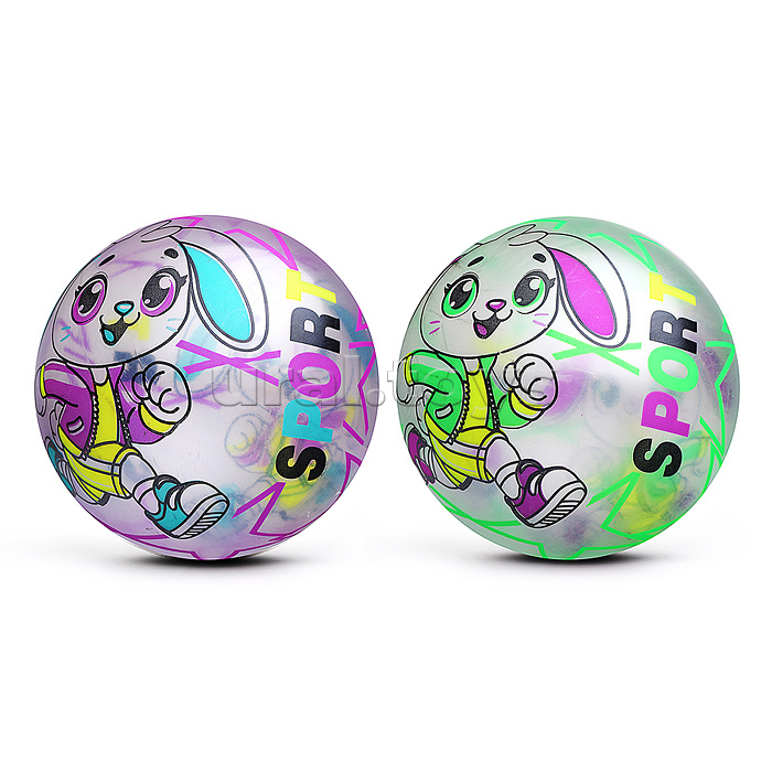 Мяч надувной детский PVC "Спортивный зайчик" 22см