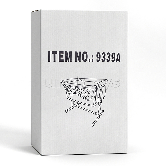 Кроватка кукольная металлическая, принт коты