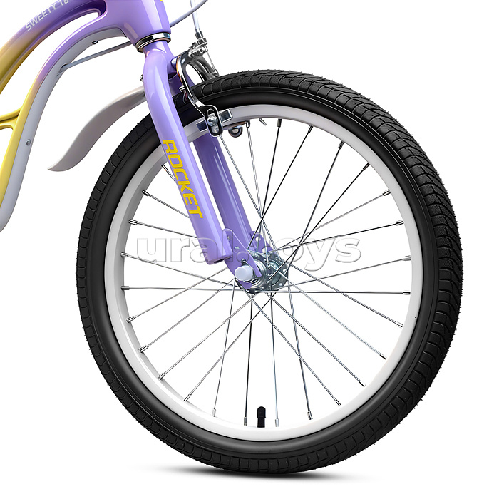 Велосипед 18" Rocket Sweety, цвет желто-фиолетовый