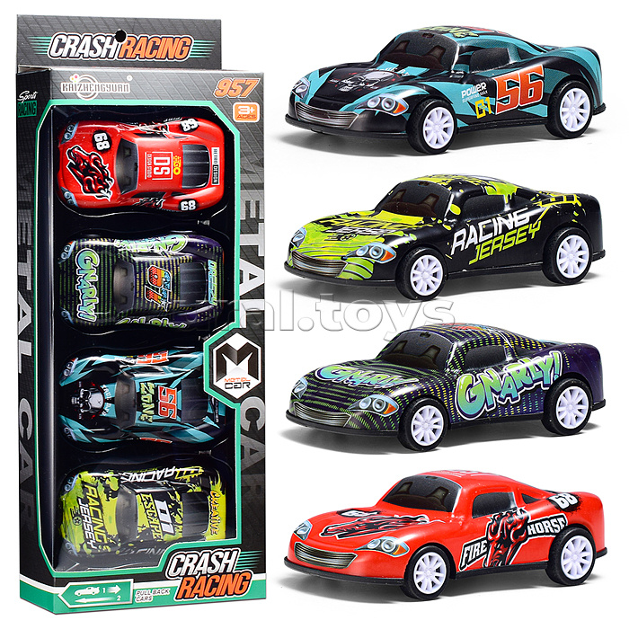 Набор машин "Спортивный ряд" металл, в коробке