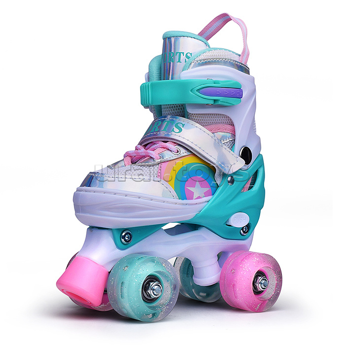 Ролики детские, размер S, 4 колеса (цвет зеленый)